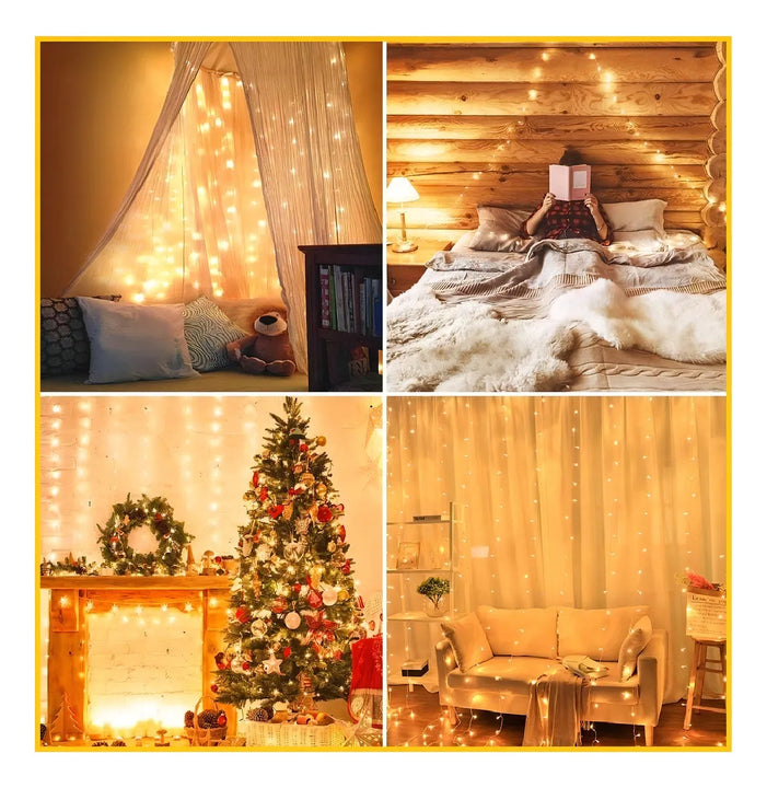 La luz LED Golden Fairy de 10 m con cable solar ahorra energía