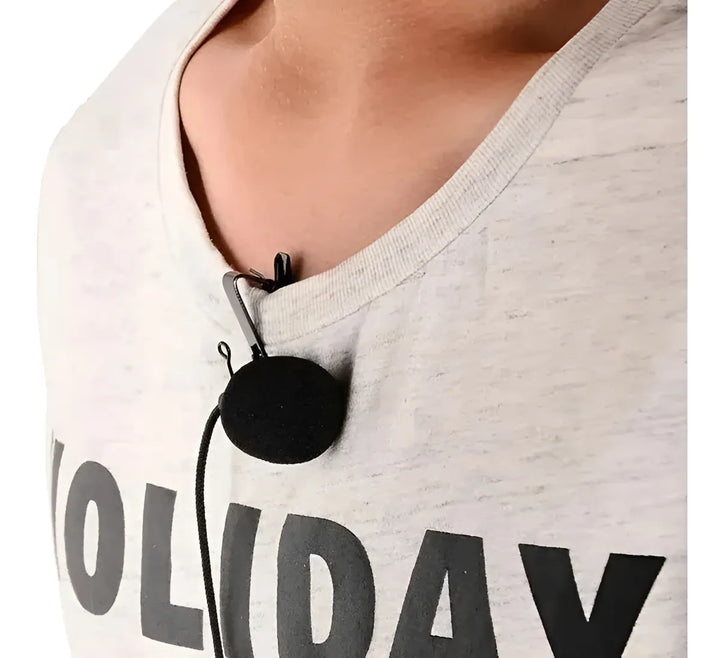 Microfono Manos Libres Clip Celular Gamer Blogger Telefono Color Negro