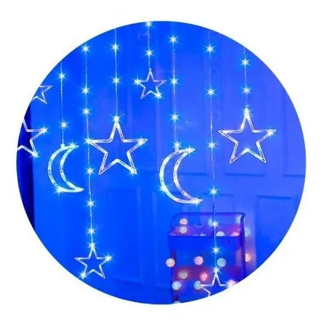 Extensión Luces Led Estrella Lunas 2.50m Decoración Navideña