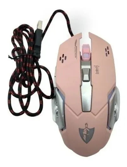 Mouse Gamer Pink 6 Botones Rgb Shipadoo