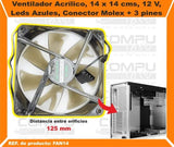 Zfan14 Ventilador 12v 14 Centimetros Molex 3 Pines Computoys