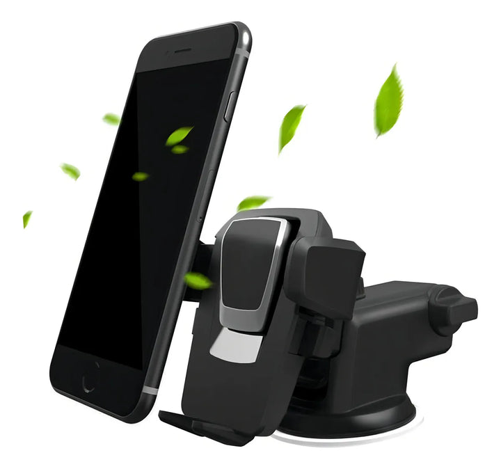 Soporte universal para celdas de coche, cierre automático, color negro