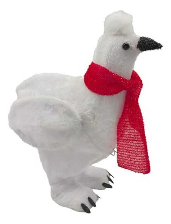 Decoración Navideña: Gallina Silkie Con Luz Led 1 5 Ft - Ext