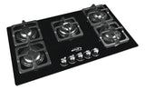 Estufa De Empotrar Abba 5 Puestos Gas Propano Cg 601 V5stc N Color Negro