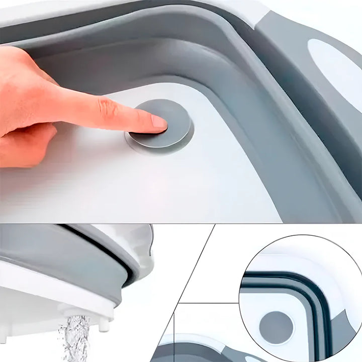 Tabla de cortar plegable de silicona, 2 unidades, para lavar verduras