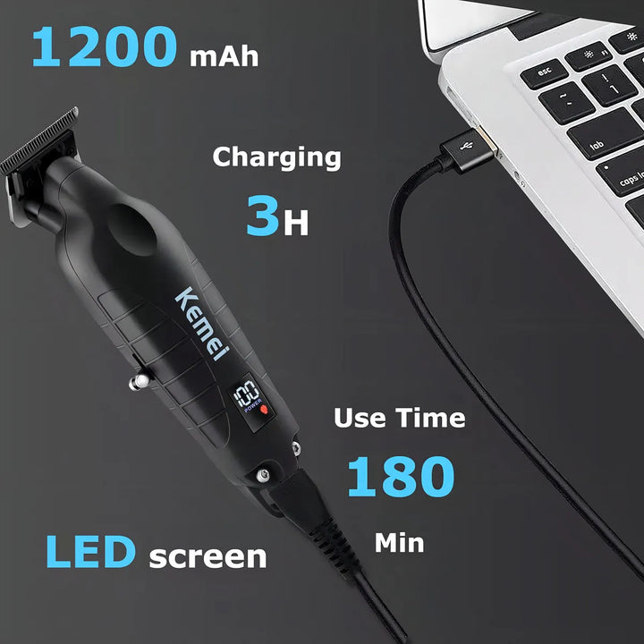 Cortadora de pelo Kemei km 2293 Acabamento negra