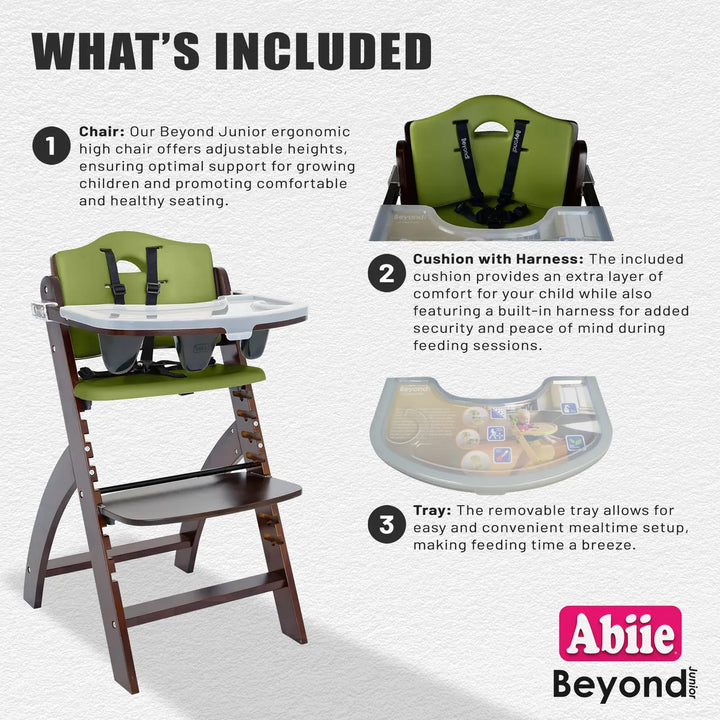 Silla Alta De Madera Con Bandeja Moderna Para Comedor