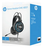 Conexión de auriculares HP Gamer P2 Blue Light Dhe-8001 Black Light Color azul