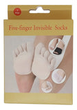 Calcetines Invisibles Tacon Con Separación De Dedos Descanso Piel Liso Unica