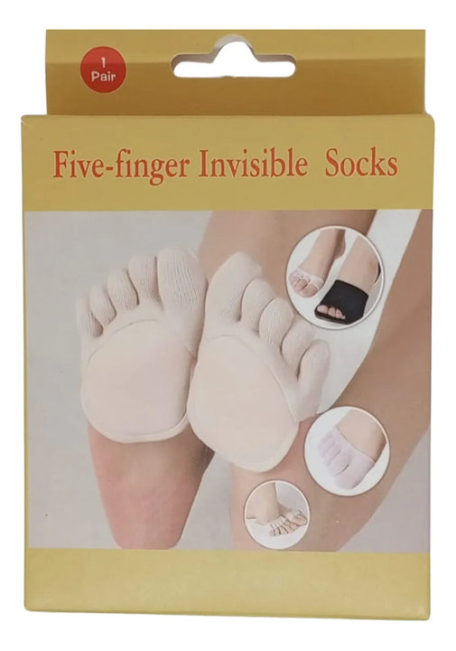 Calcetines Invisibles Tacon Con Separación De Dedos Descanso Piel Liso Unica