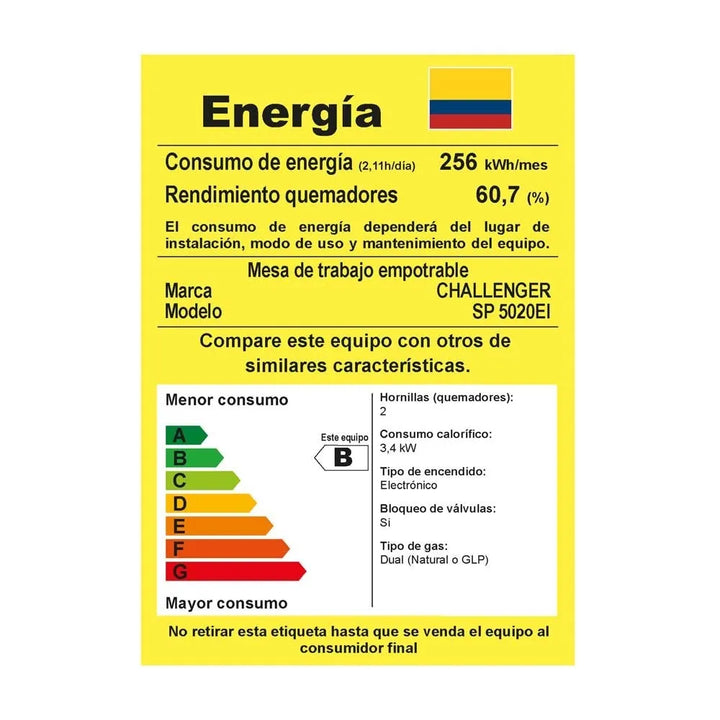 Estufa de Empotrar Acero Inox Dos Puestos 35 cm Gas Natural