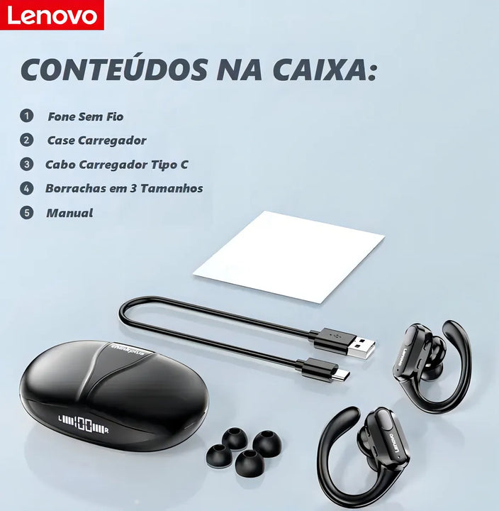 Auriculares Bluetooth 5.3 Lenovo Xt80 Thinkplus negros