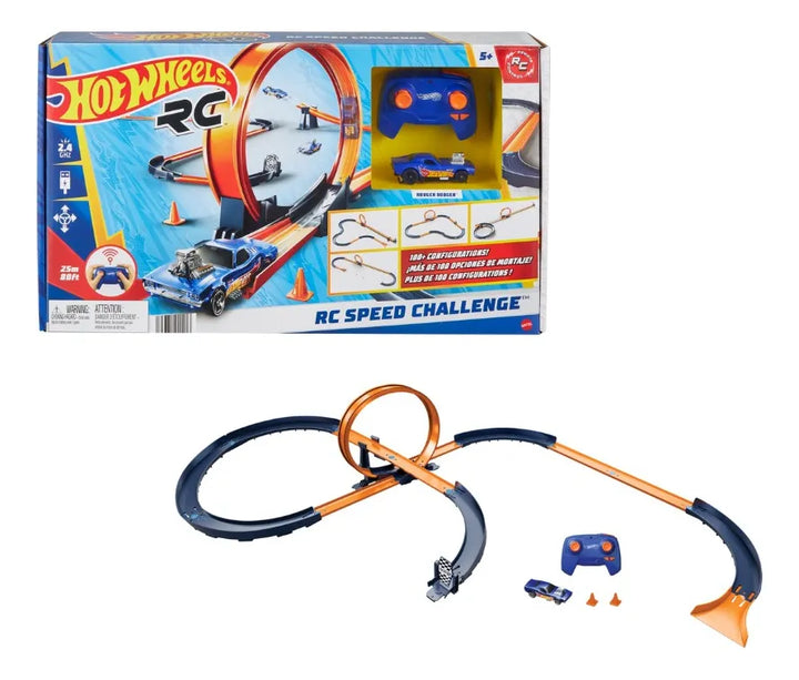 Juego De Pistas Rc Hot Wheels Con Vehículo Y 30 Piezas