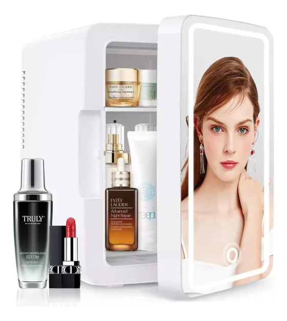 Nevera Para El Cuidado De La Piel Con Espejo Led Nv-4l Aleatorio