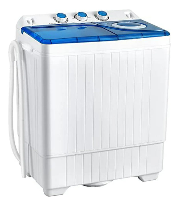 Lavadora Portátil Costway 26lbs, Doble Tina, Temporizador, B