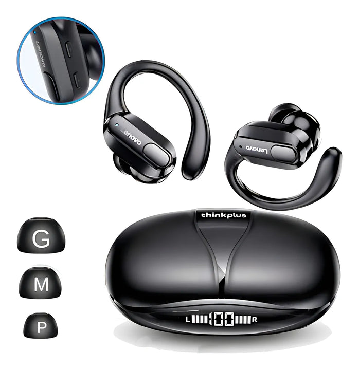 Auriculares Bluetooth 5.3 Lenovo Xt80 Thinkplus negros