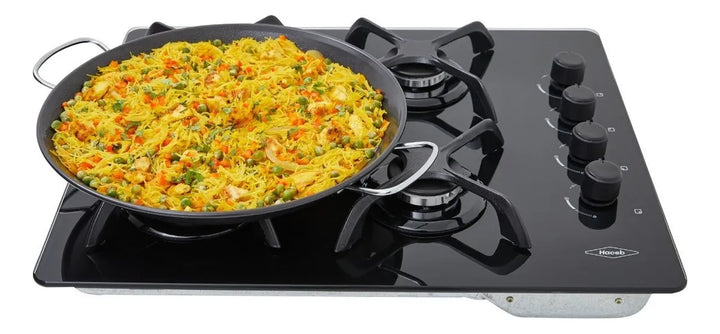 Estufa De Empotrar Cristal 60x43 Cm Gas Natural Haceb Color Negro