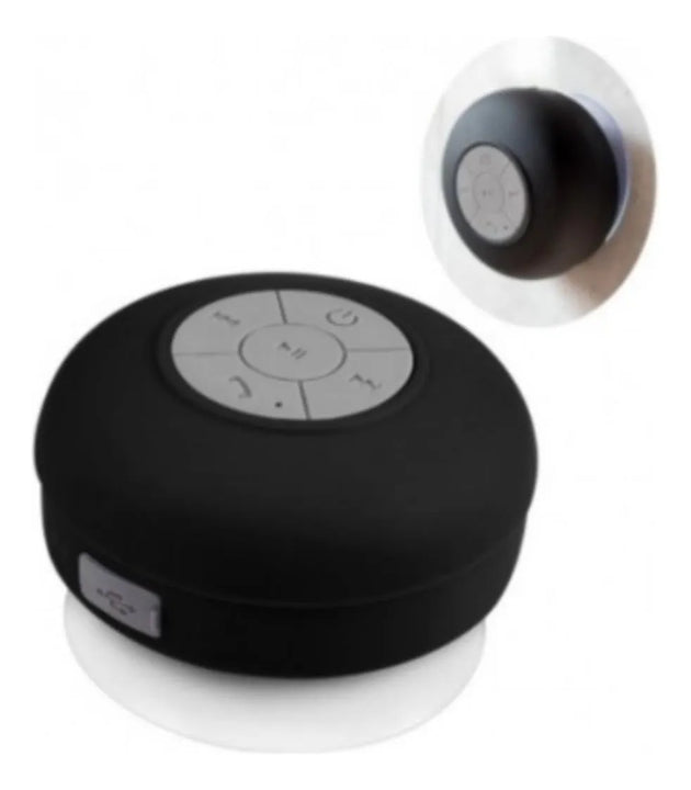 Parlante Bluetooth Resistente Al Agua Manos Libres Para Baño Negro