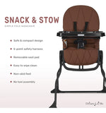 Silla Alta Para Bebé Snack And Stow Coñac Fácil De Plegar