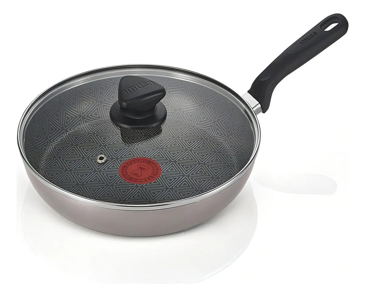 Sarten Imusa Antiadherente Triforce 18cm Con Tapa Color Gris