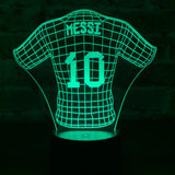 Lámpara Led Messi Camiseta Uniforme Fútbol Regalo Holograma Negra