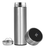 Termo Inteligente Pantalla Digital Bebidas Acero Inoxidable Color Plateado
