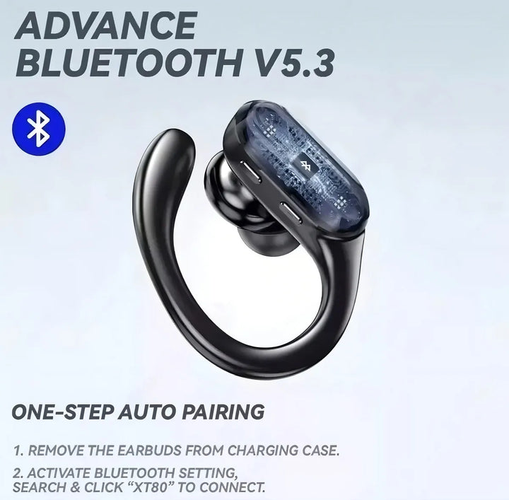 Auriculares Bluetooth 5.3 Lenovo Xt80 Thinkplus negros