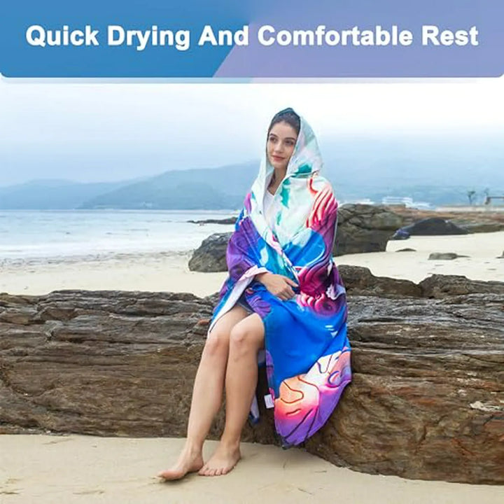 Toalla De Playa Con Capucha Catalonia, Microfibra, Antidesli