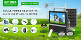 Tv Portatil Con Panel Solar Lamparas Led Bombillos Gd-8088