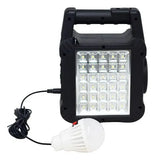 Bocina Bluetooth Portable 2.5 Panel Solar Lámpara Power Bank Negro