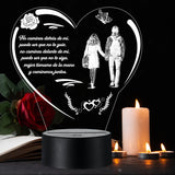 Lámpara De Noche Regalo Para Pareja Novios Amor Decoración Negro