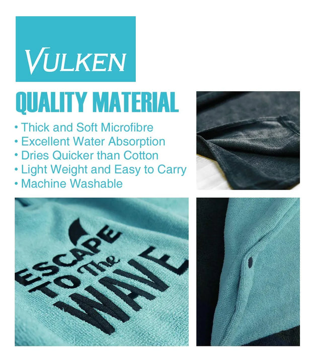 Vulken Toalla De Playa Con Capucha Grande