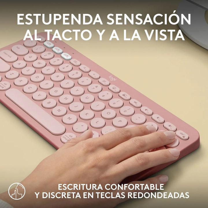 Logitech Combo Bluetooth: Teclado K380s + Mouse M196, Rosa