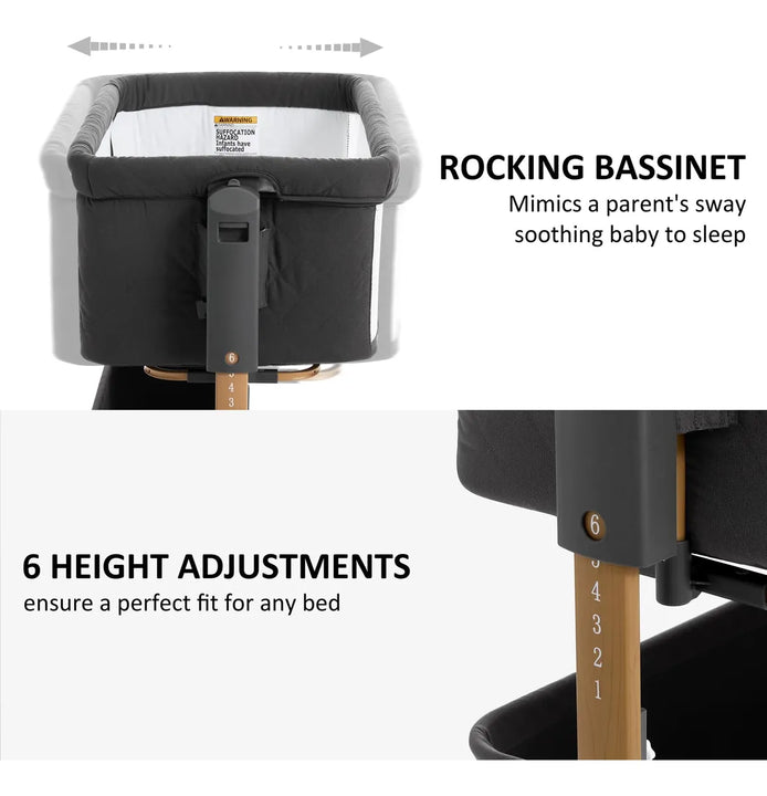 Moises 3 En 1, Cuna Mecedora, Moises De Noche, 6 Alturas Aju