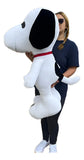 Perro Snoopy Peluche Gigante 80cm Blanco Y Negro