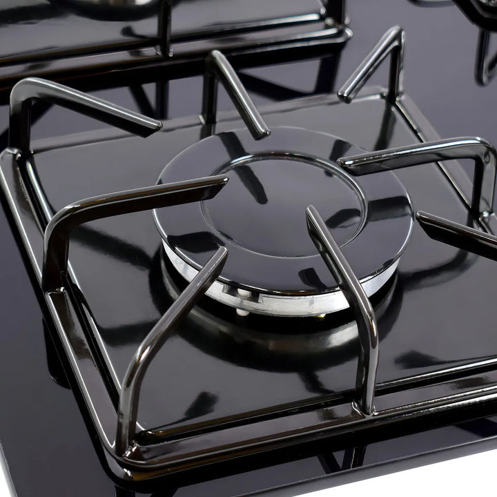 Estufa Empotrable Vidrio Templado 60x45cm Gas Natural 6323 Color Negro