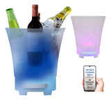 Parlante Bafle Portatil Hielera Cubeta Luces Bluetooth Usb Blanco