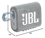 Altavoz Portátil Jbl Go 3 Eco Bluetooth Impermeable, 5 Horas Color Gris