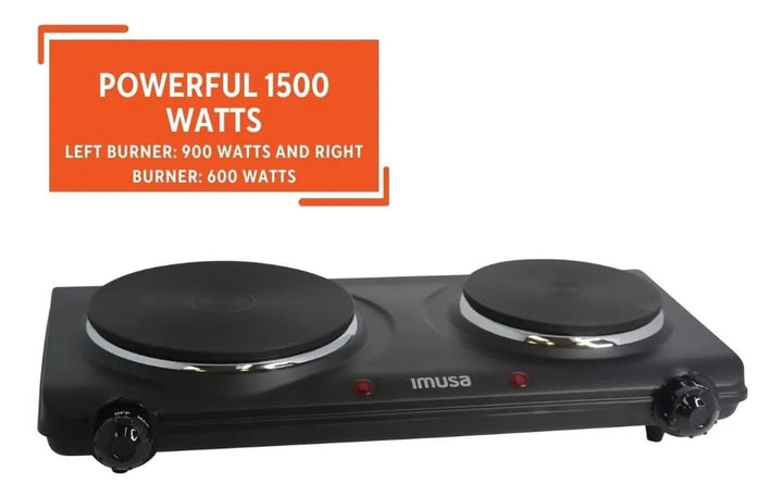 Estufa Eléctrica Portátil Cocina Dos Puestos Imusa 1500watts Imusa