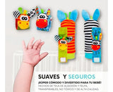 Sonajeros Bebés Manos Y Pies Medias Y Manillas Estimulación Varios Jirafa Y Cebra