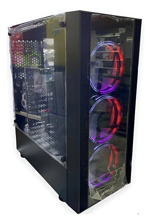 Chasis Gamer Unitec Vidrio Templado Compatible Atx-mini Negro