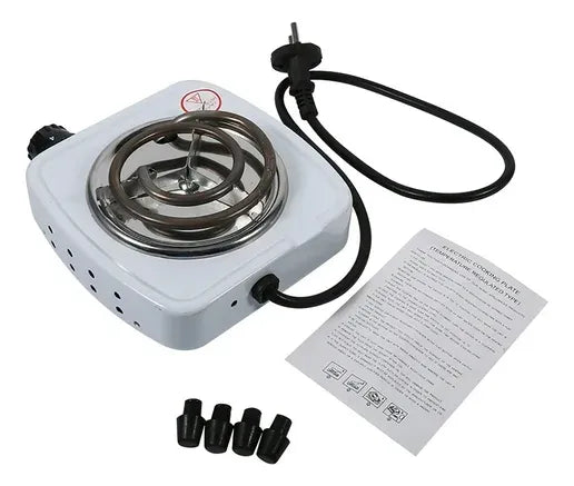 Mini Estufa Eléctrica Fogón Portátil Cocina 1 Puesto Blanco