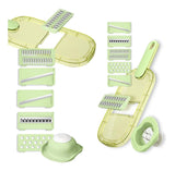 Combo X2: Pelador Y Rallador Verduras Protector 6en1 Chefmas Verde