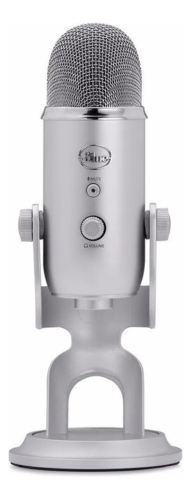 Micrófono Blue Yeti Condensador Omnidireccional color silverS