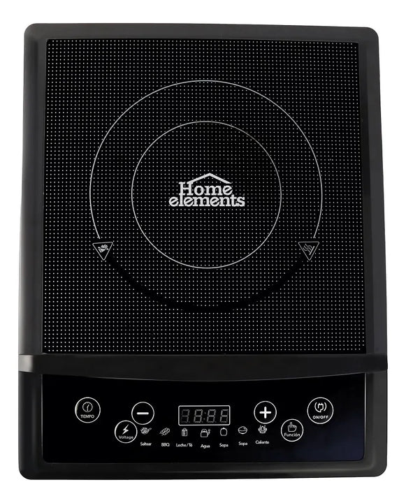 Estufa De Inducción 1 Puesto Home Elements Negro