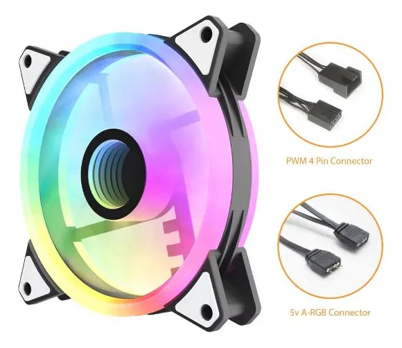 Ventilador De Cpu Af12 Rgb 120mm Para Pc Gamer Luz Led