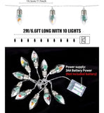 Luces Navideñas De Burbujas Vintage - 10 Led, 6 6ft, Pilas,