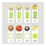 Cortador De Verduras Mandolina 28 En 1 Rallador Rebanador Gris