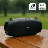 Parlante Recargable Rhythm 30w Vta Con Bluetooth Luces Led Y Color Negro