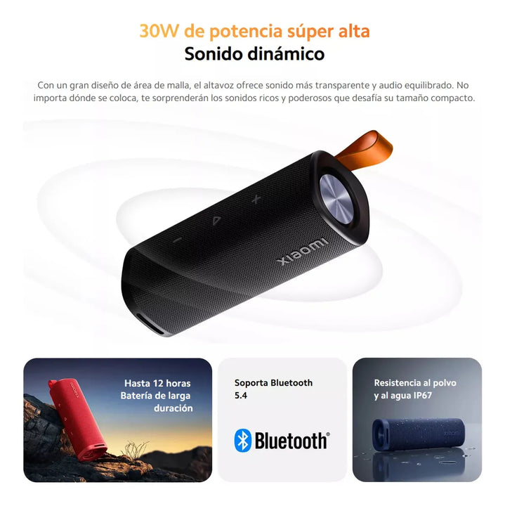 Xiaomi Sound Outdoor, Parlante Bt Portátil 30w Ip67 Tws, Red Rojo